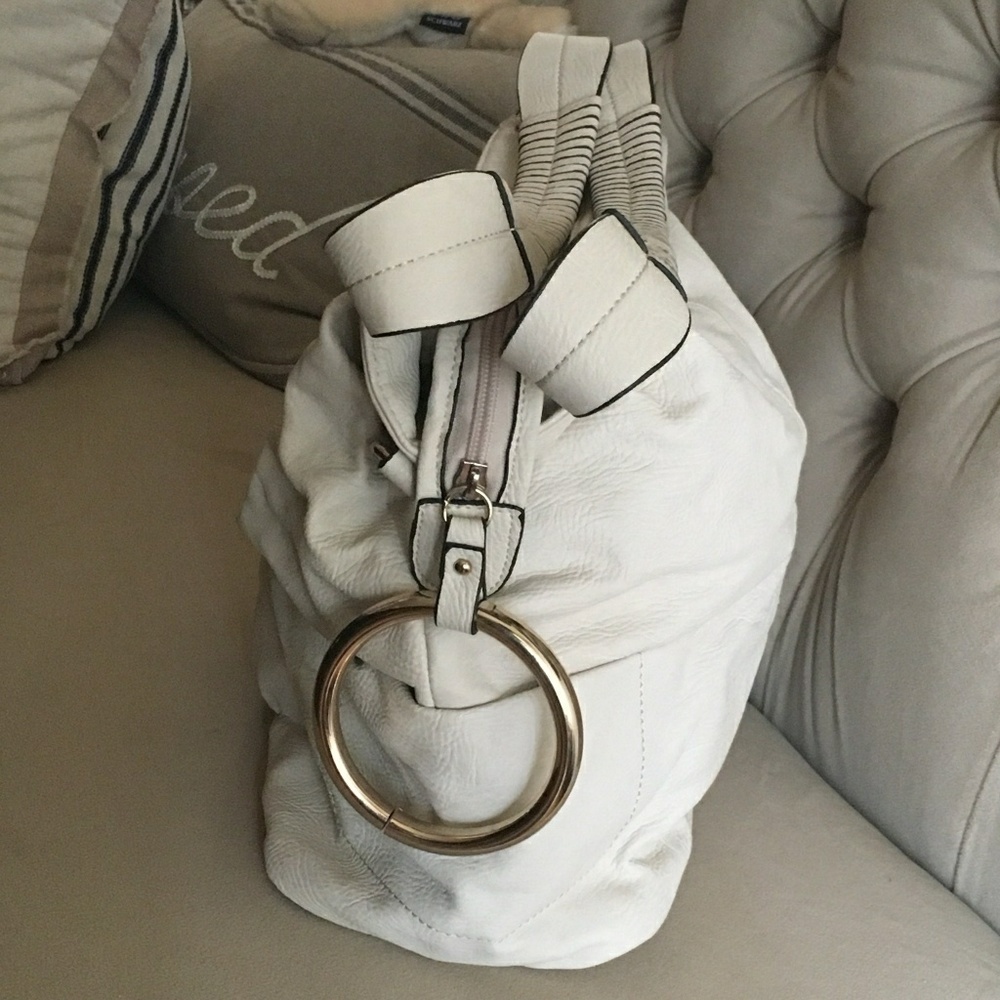 Cream handbag